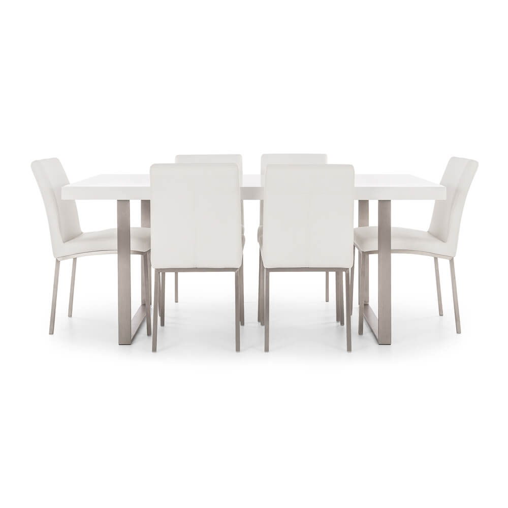 Porto Fixed Dining Table With 6 Porto Chairs Lounge Living
