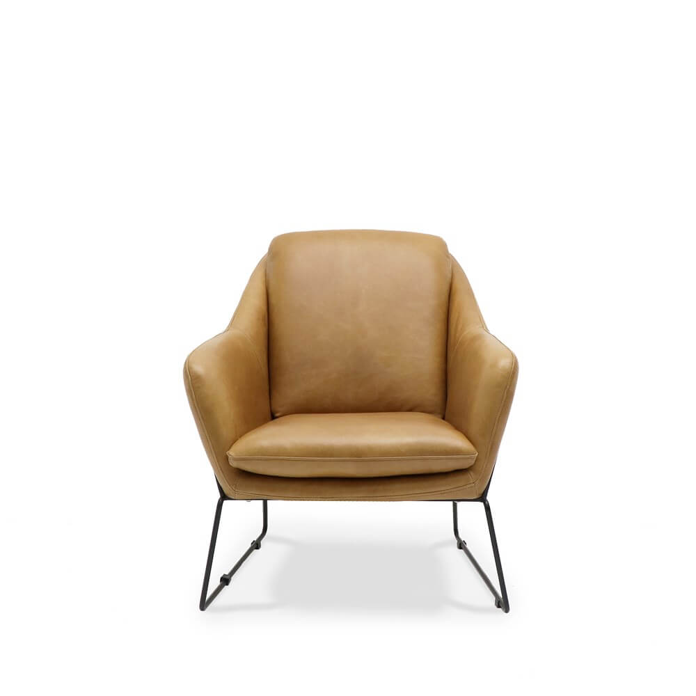 Workshop Leather Armchair Tan Lounge Living
